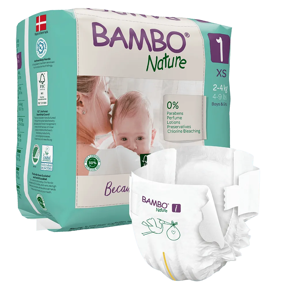 Bambo Nature Fraldas Recém-Nascido Tam.1 (2-4 kg) 22 Un.