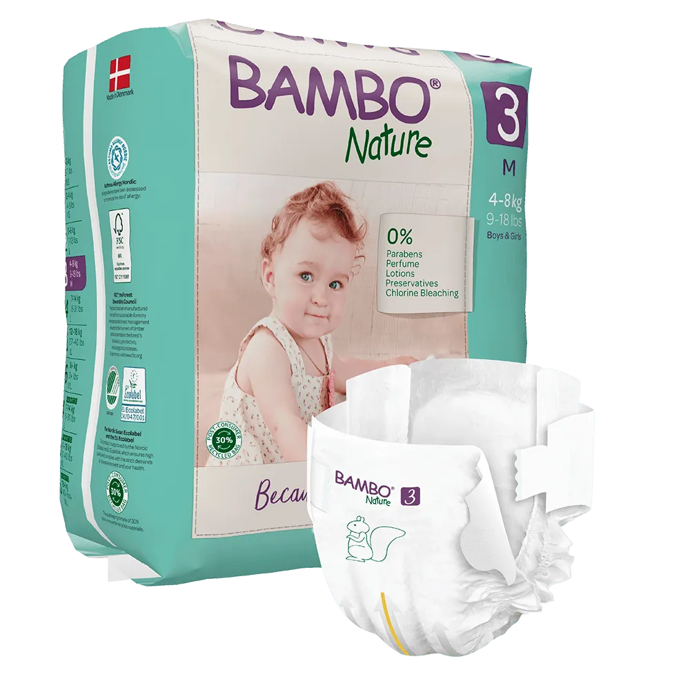Bambo Nature Fraldas Tam. 3 (4-8 kg) 