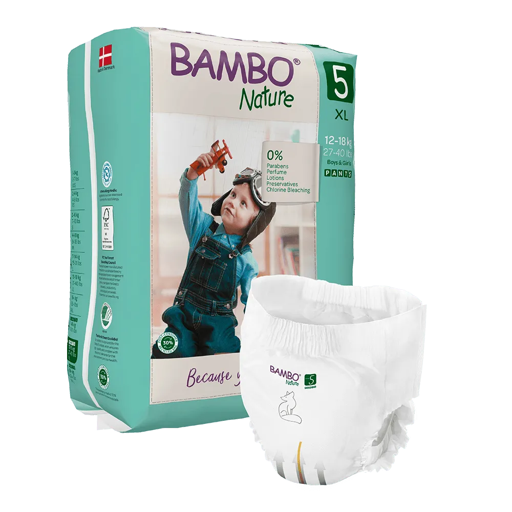 Cuecas-Fralda Bambo Nature Tam. 5 (12-18 kg) 19 Uni.