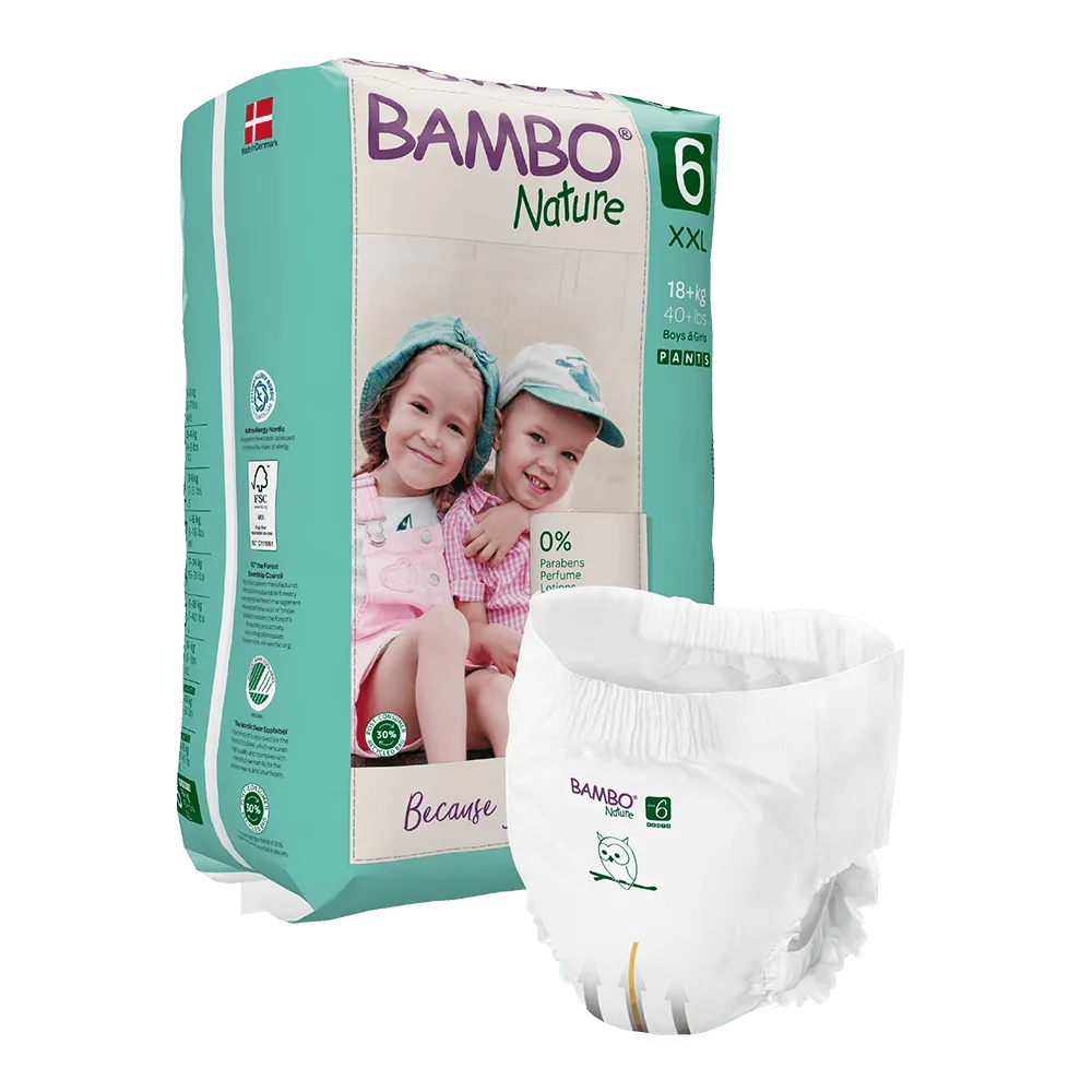 Cuecas-Fralda Bambo Nature Tam. 6 (18+ kg) 18 Uni.
