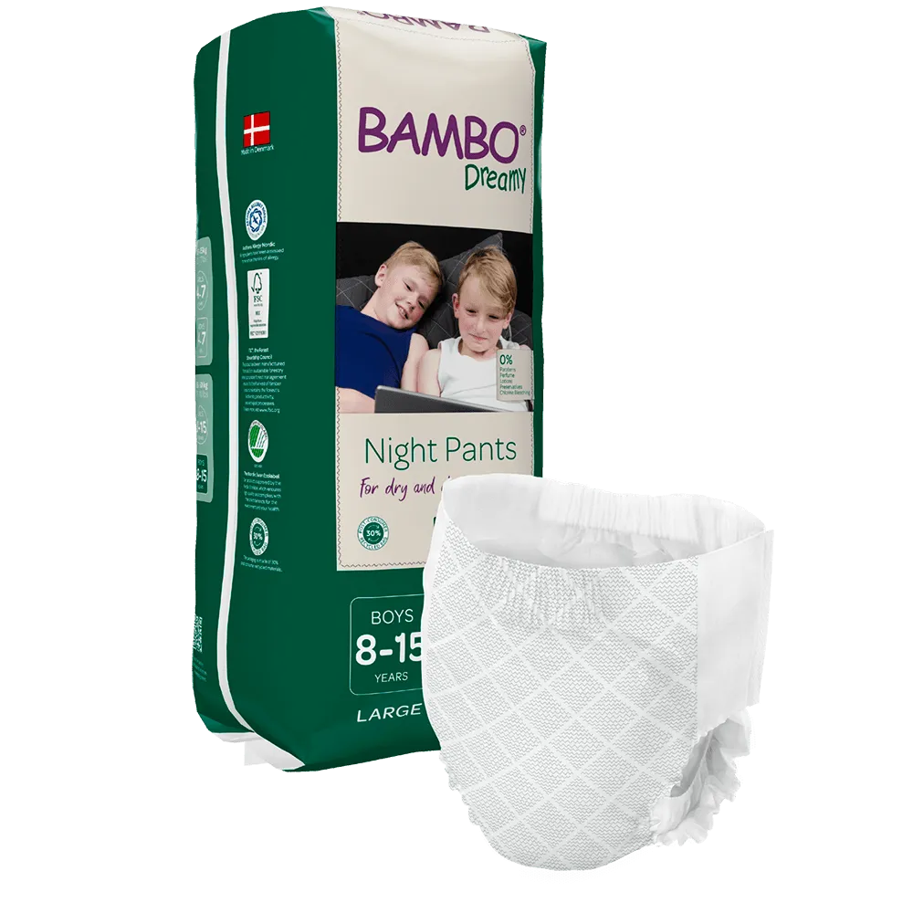 Fraldas Noturnas Bambo Dreamy, Meninos 8-15 anos (35-50 Kg) 10un.