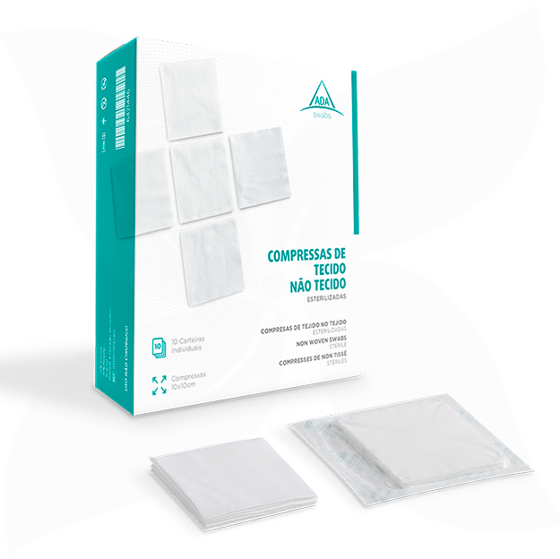 Compressas TNT 5x5 Estéril (600Packx5un=3000un)