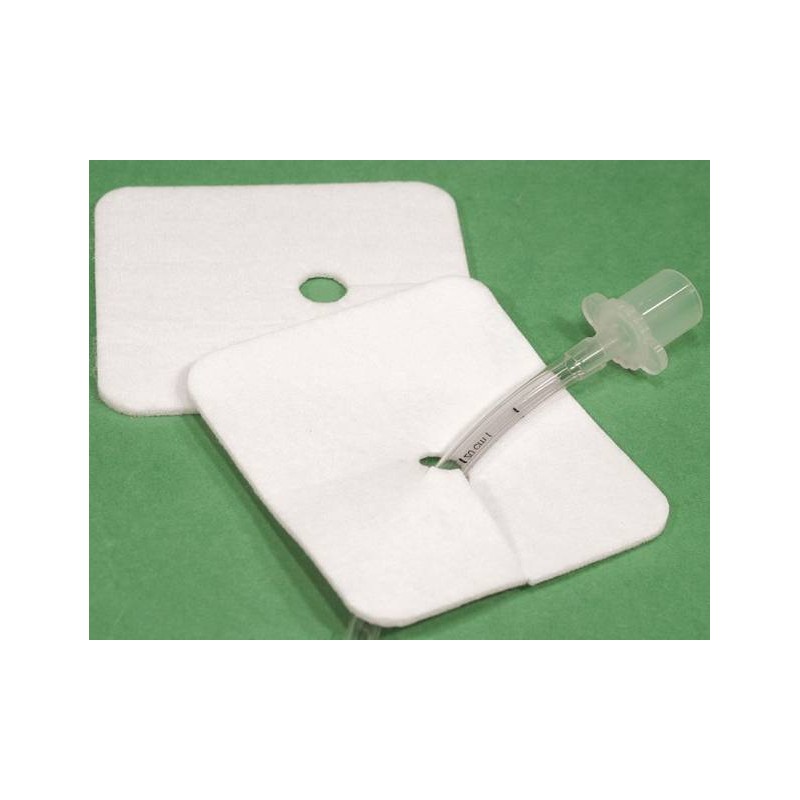 Compressas traqueostomia esterilizadas, 8x9cm (150un)