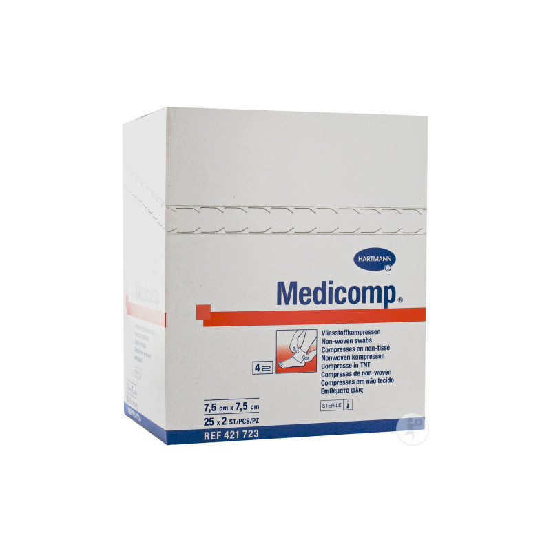 Medicomp Compressas 7.5x7.5cm Esterilizadas (25x2un)