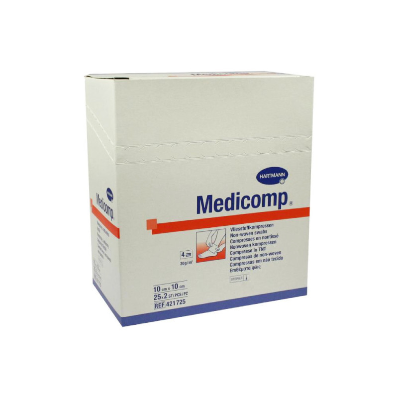 Medicomp Compressas 10x10cm Esterilizadas (50un)