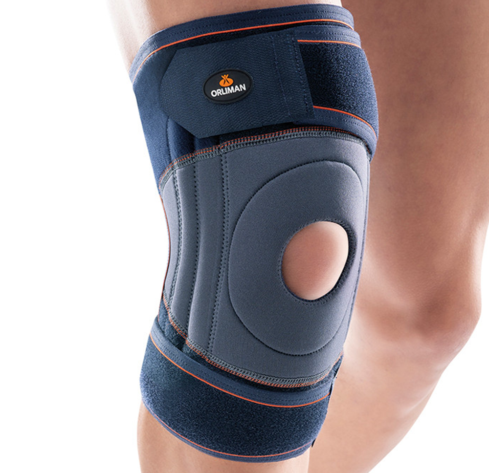 Joelheira Envolvente em Neoprene com Estabilização Flexível 