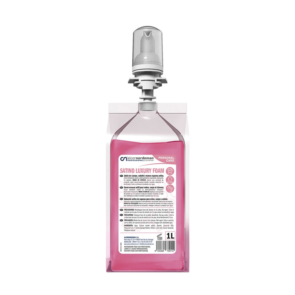 Gel de Mãos em Bolsa de 1 L  - SATINO LUXURY FOAM