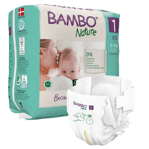 [1000021511] Bambo Nature Fraldas Recém-Nascido Tam.1 (2-4 kg) 22 Un.