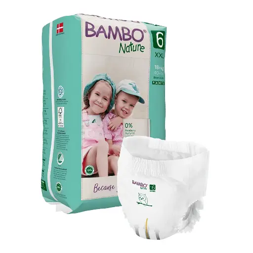 [3000369] Cuecas-Fralda Bambo Nature Tam. 6 (18+ kg) 18 Uni.