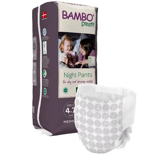 [1000018874] Fraldas Noturnas Bambo Dreamy, Meninas 4-7 anos (15-35 Kg) 10un.