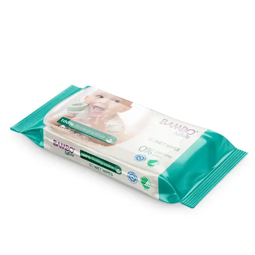 [1000011932] Toalhitas Humedecidas Biodegradáveis Bambo Nature (50un)