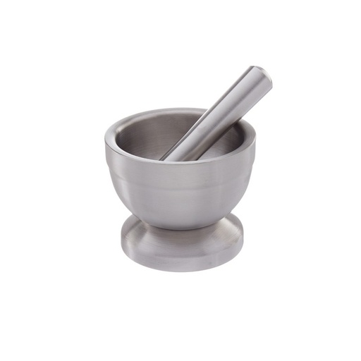 [0431473098] Almofariz Com Pilão, Aço Inoxidável, Ø11cm