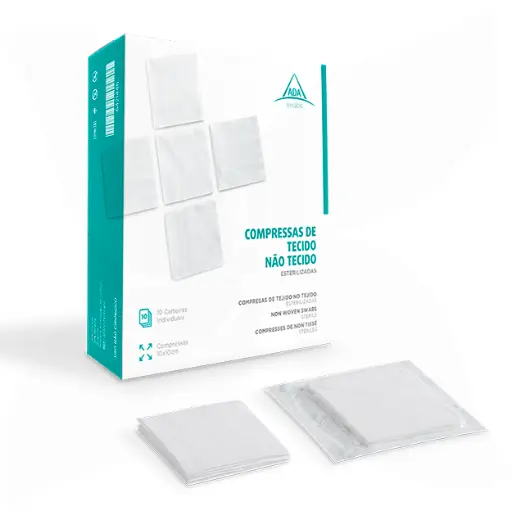 [L00300510100400] Compressas TNT 10x10cm, Estéril (240Px5un=1200un) 