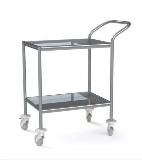 [10.MC.7110.B] Carro De Pensos C/ 2 Bandejas Em Aço Inoxidável - 
700x500x820mm