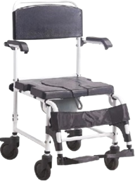 [B418RR] Cadeira de Banho e Sanitária c/ Rodizíos