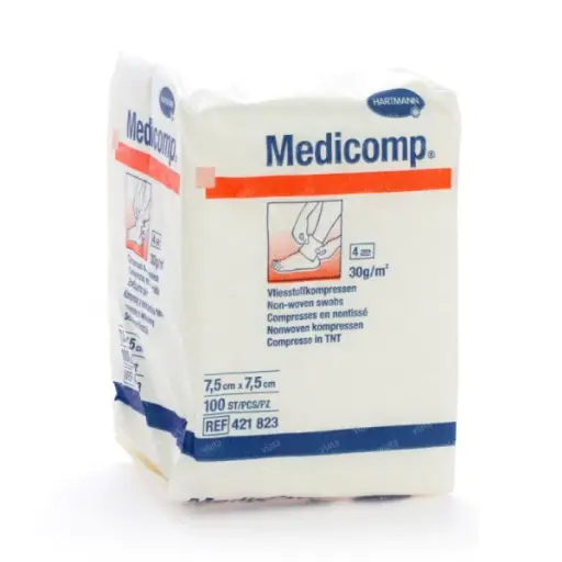 [6704379] Medicomp 7.5 cm x 7.5 cm Não Esterilizadas