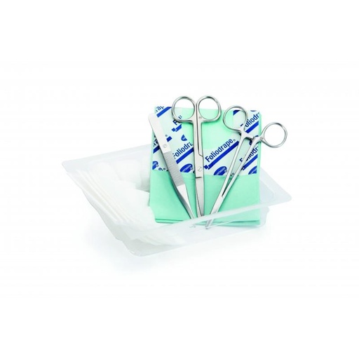 [4706219] MediSet Suturas Nº. 14 (Metal) 1 Campo C/ Oríficio Adesivo